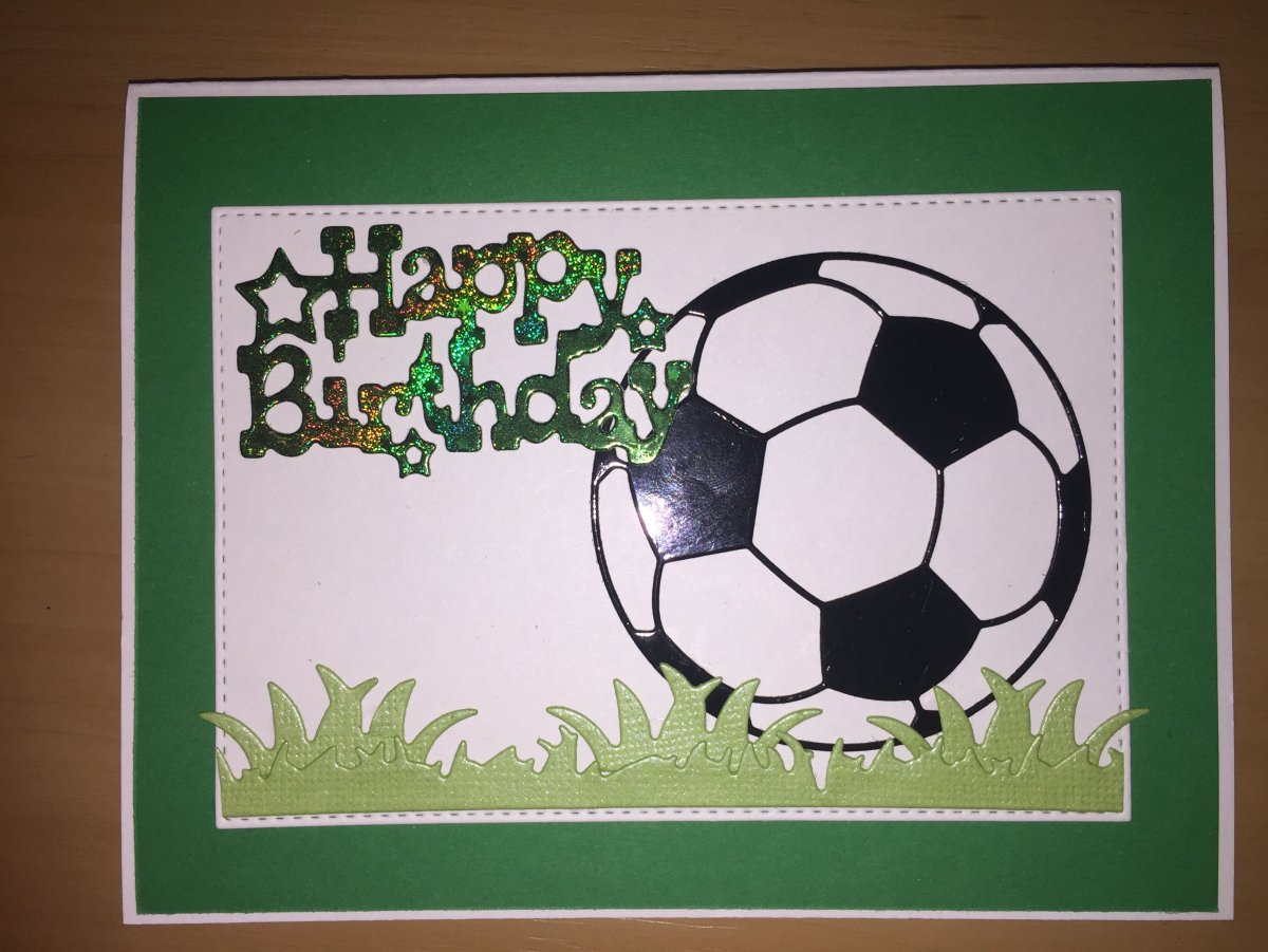 Скрапбукинг открытка на футбольную тему