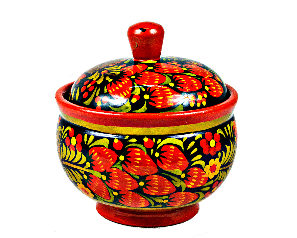 Расписанная деревянная посуда