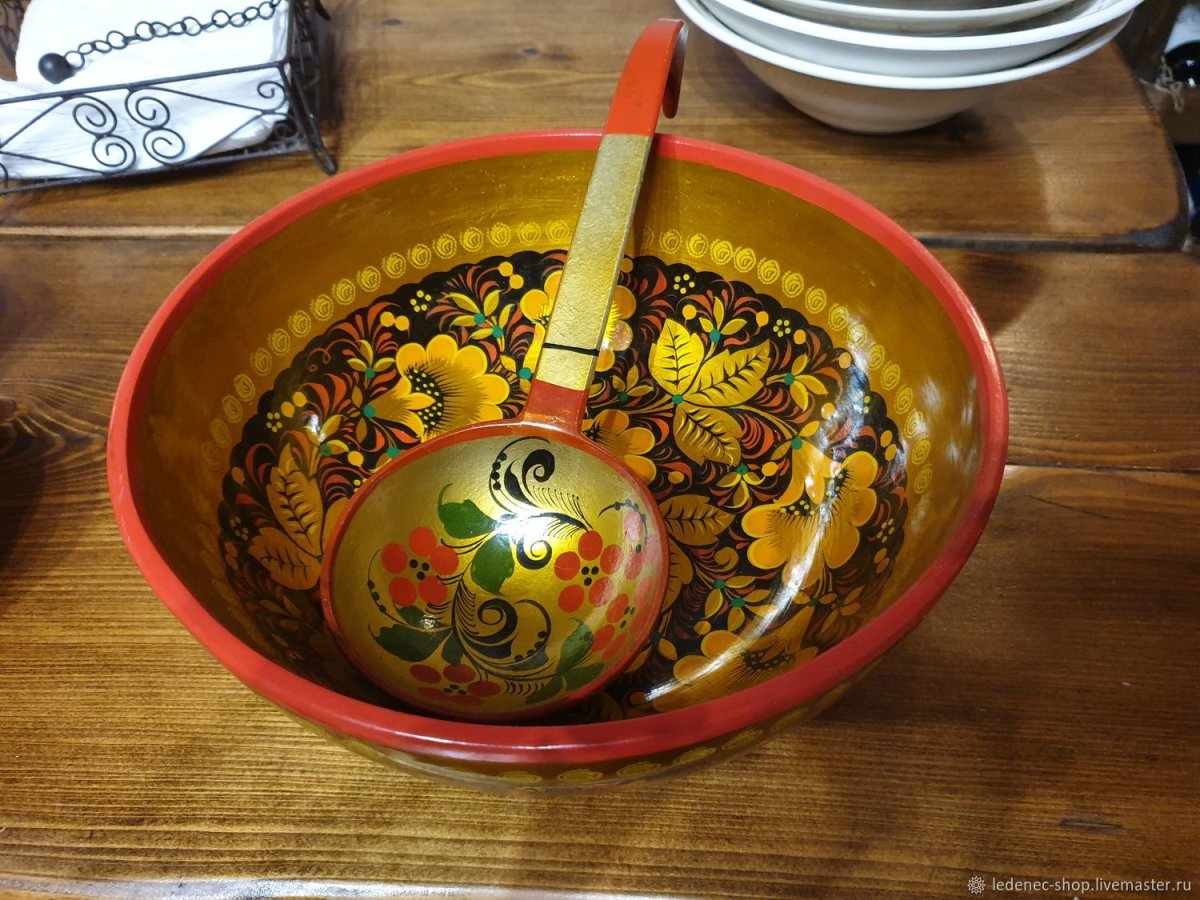 Хохломская роспись поднос