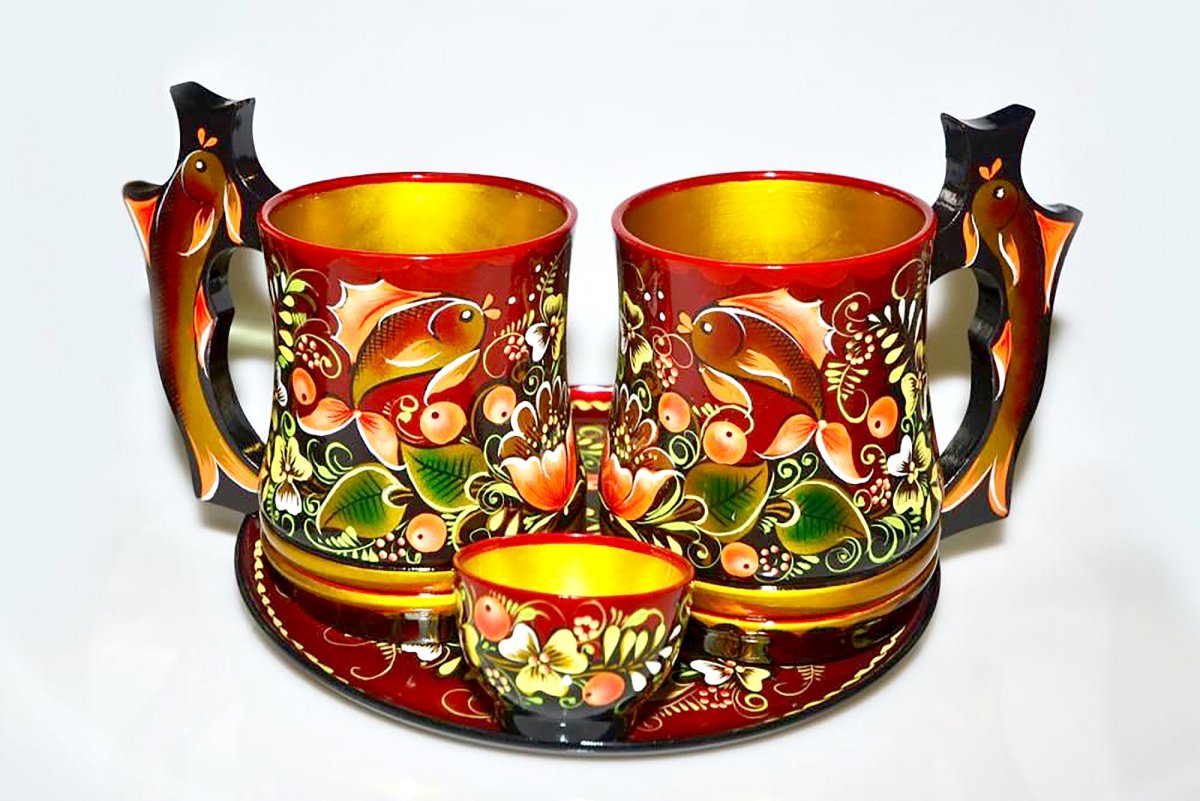 Хохломская роспись посуда