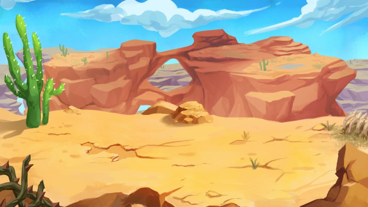 Фон пустыни мультяшный