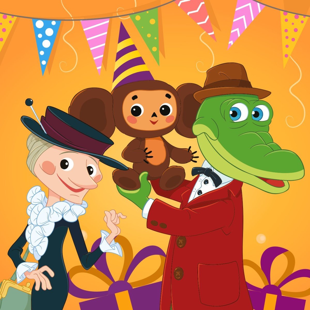 Союзмультфильм Гена и Чебурашка герои