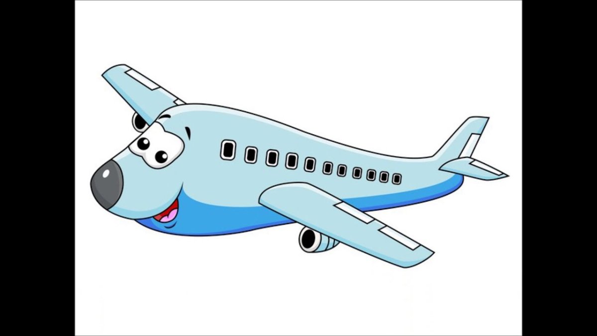 Векторный мультяшный самолет