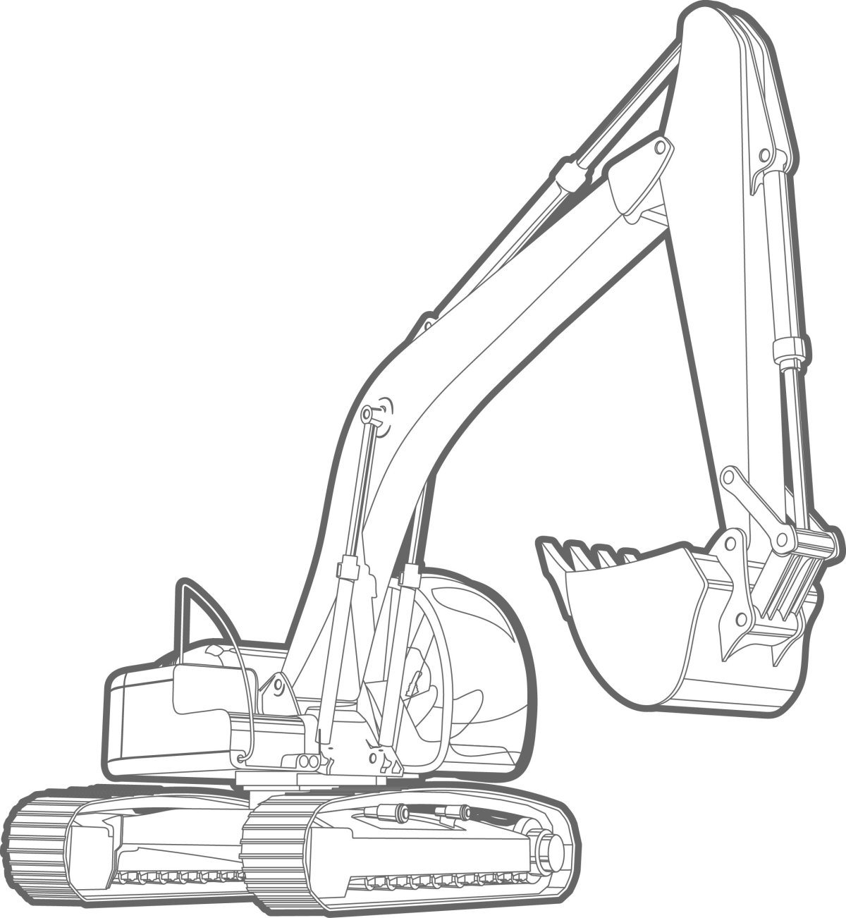 Печать с экскаватором