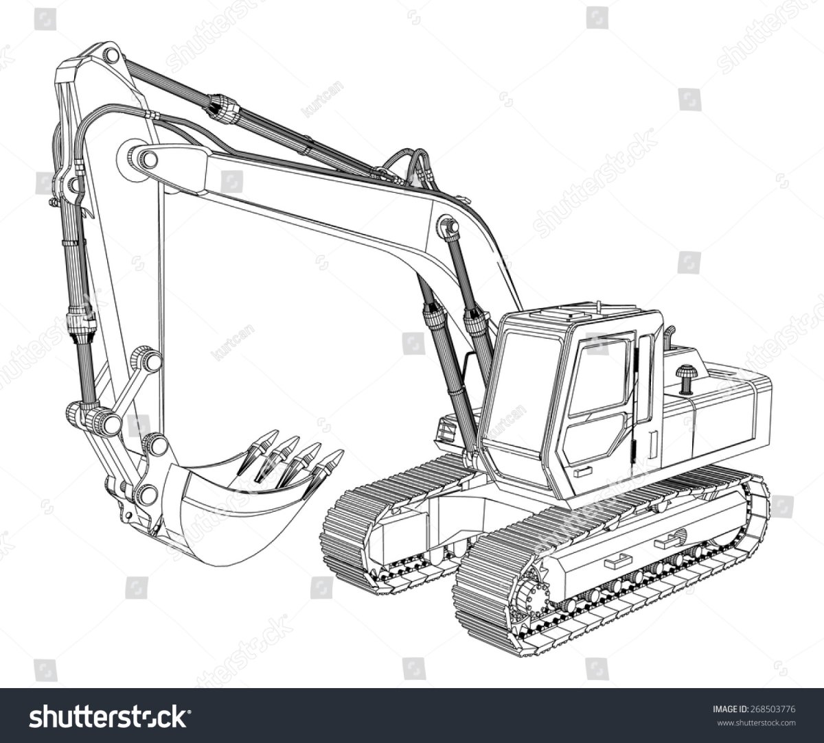 Эскиз экскаватора