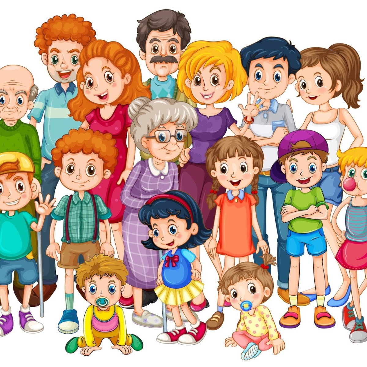 Семья мультяшная