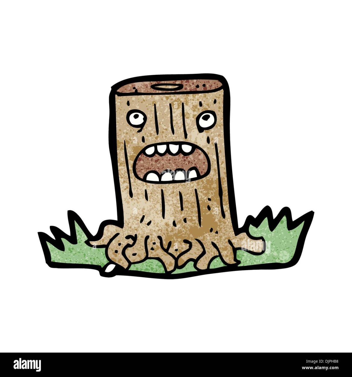 Пенек с глазами из мультика