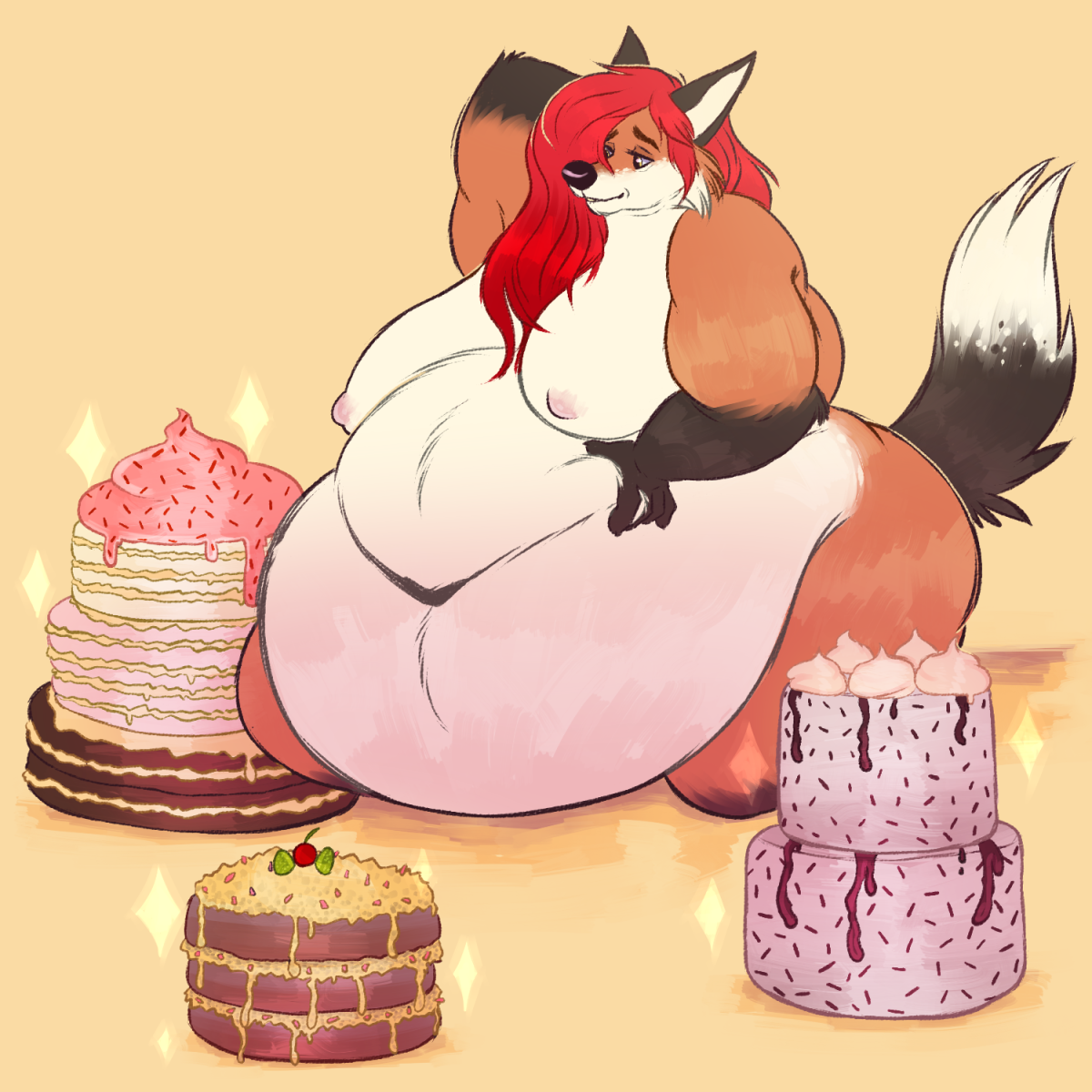 Fat furry Fox Weight gain