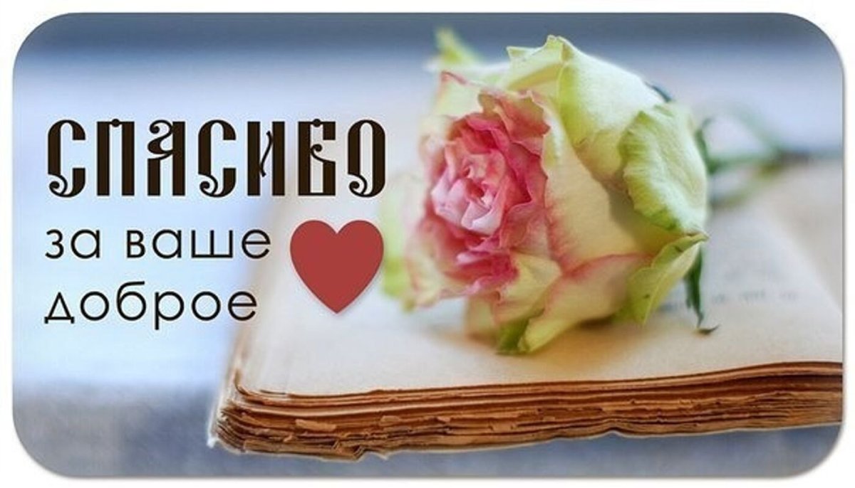 Спасибо за ваше доброе сердце