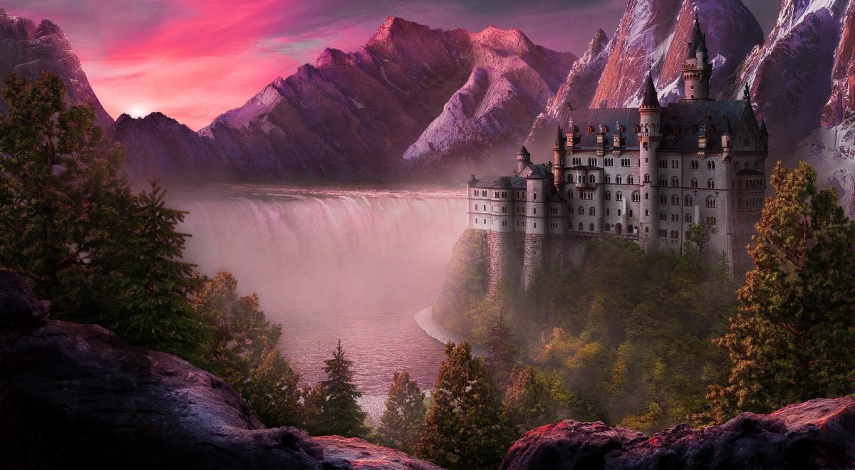 Пейзаж с замком