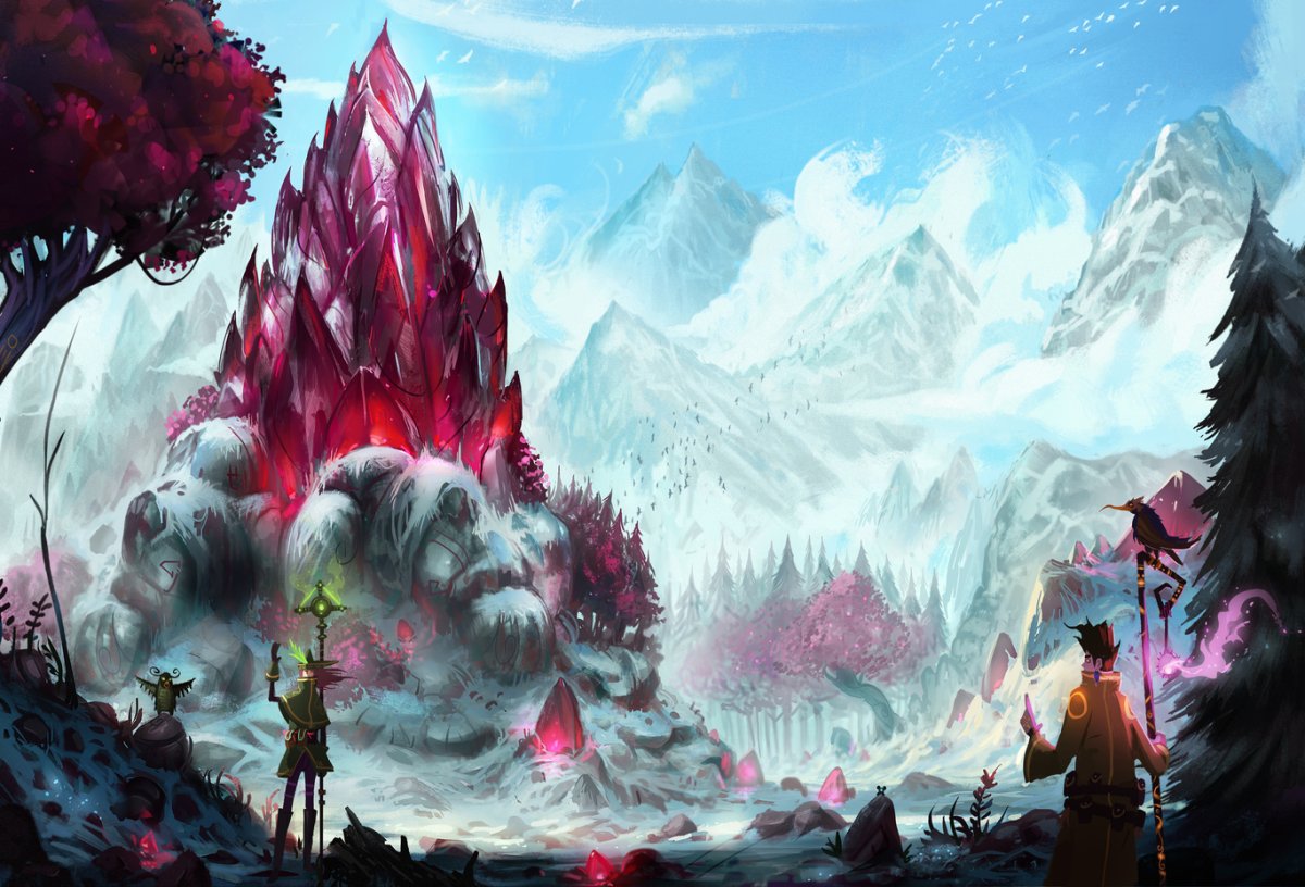 Фэнтези пейзажи Кристаллы