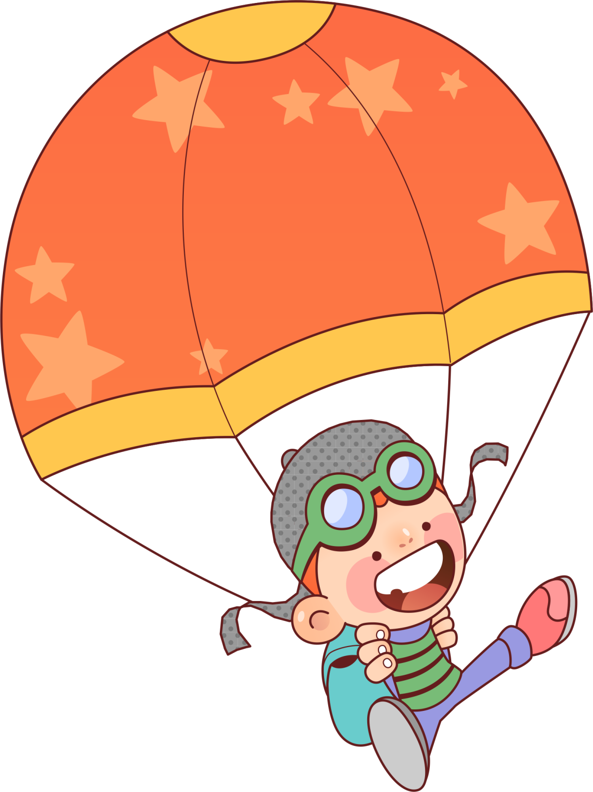 Парашютист мультяшный