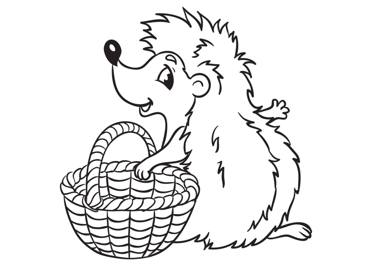 Ежик с корзинкой