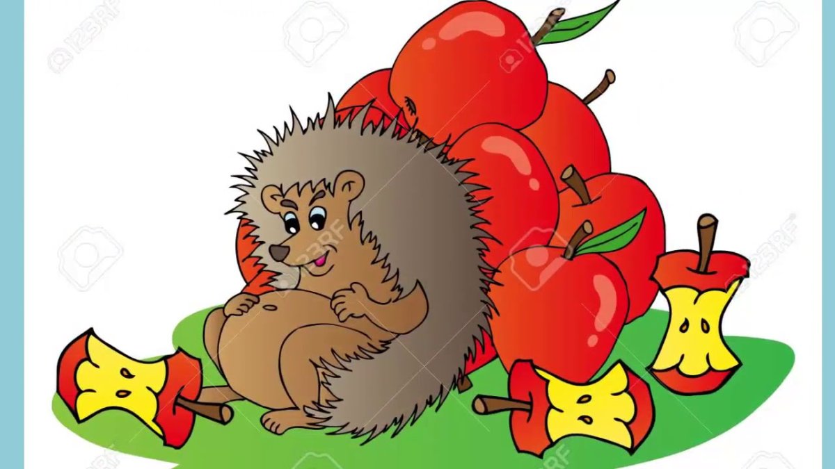 Ежик на пеньке