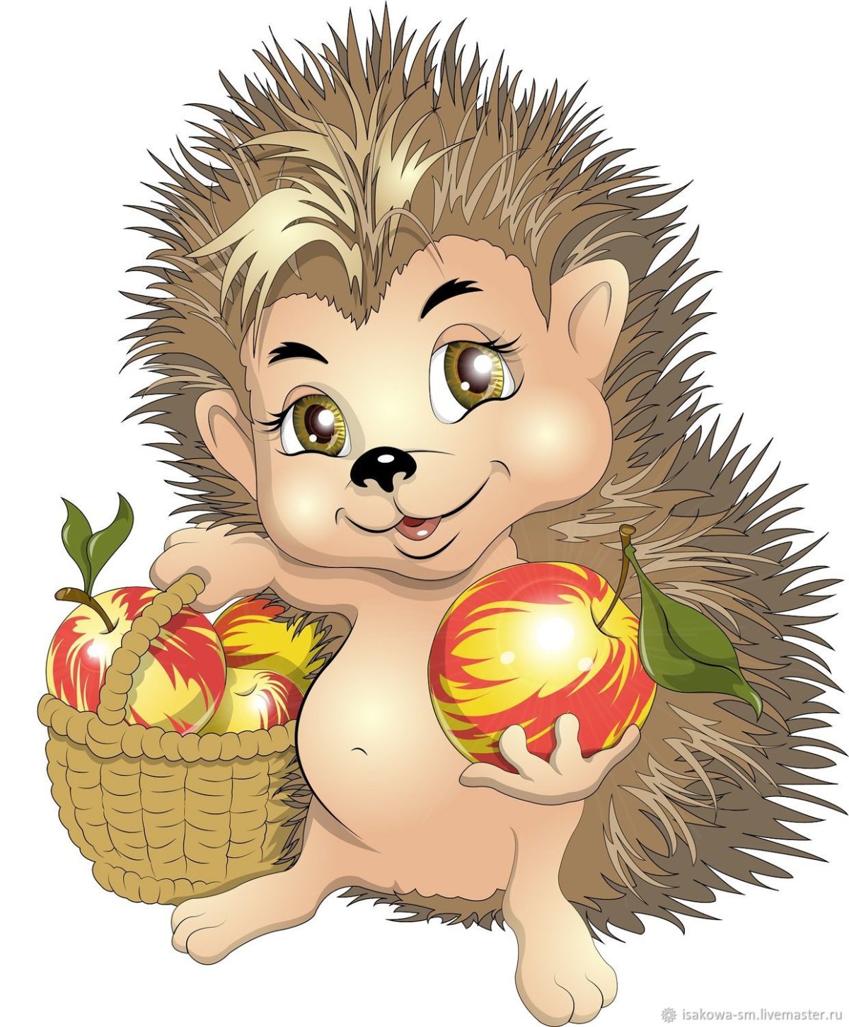 Еж с корзинкой