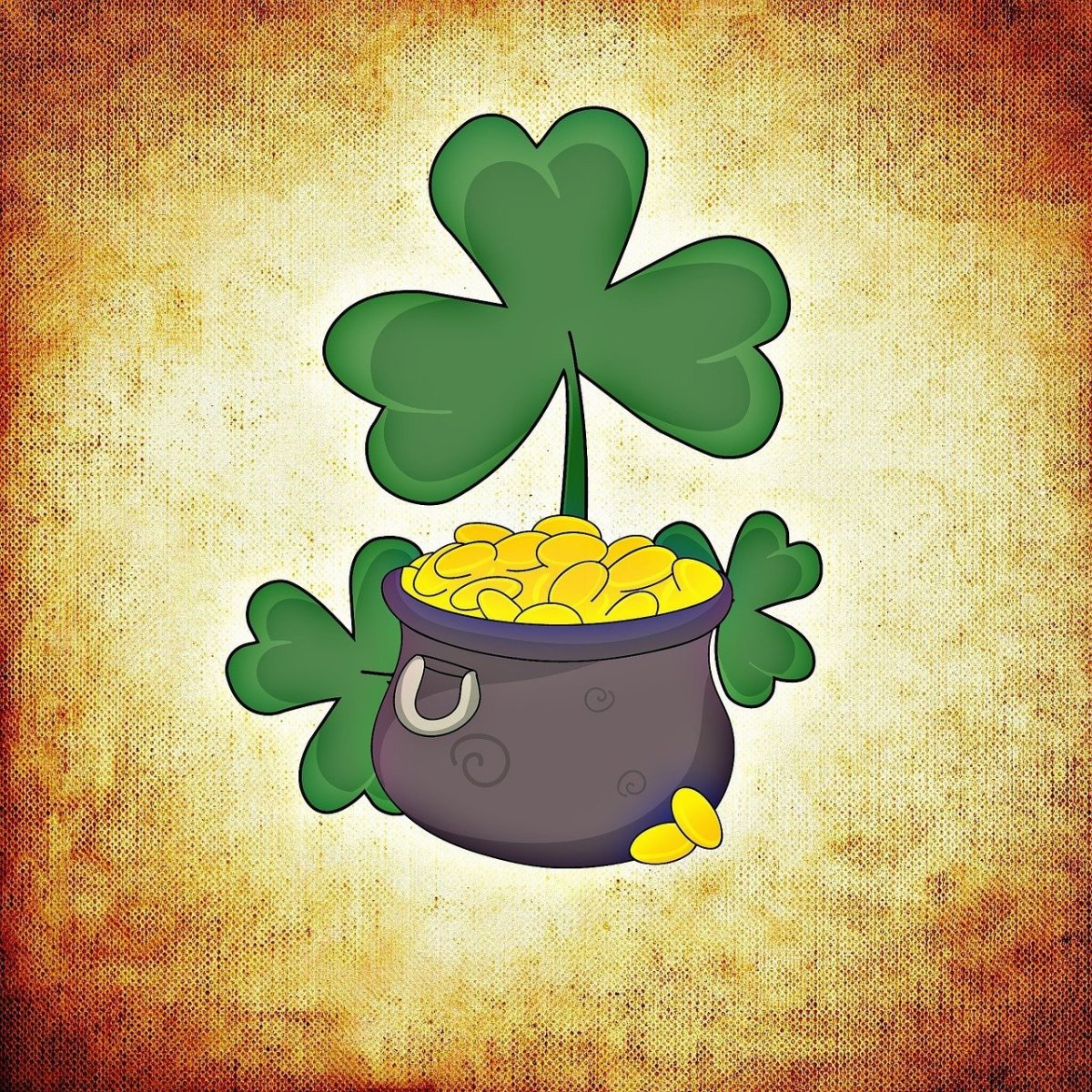 Подкова на счастье открытка