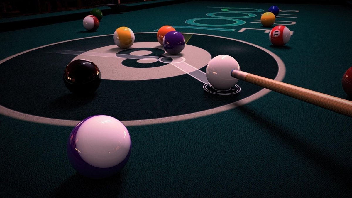 Бильярд вид сверху