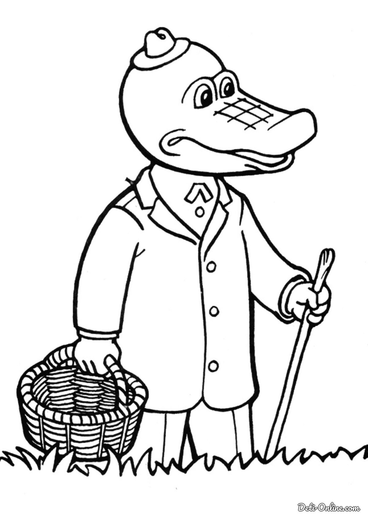 Разукрашка Чебурашка и Гена