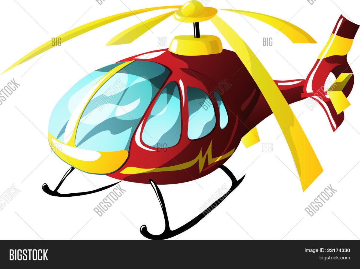 Наклейка вертолет на желтом фоне