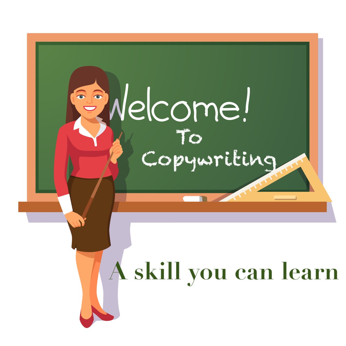 Учитель у доски на прозрачном фоне