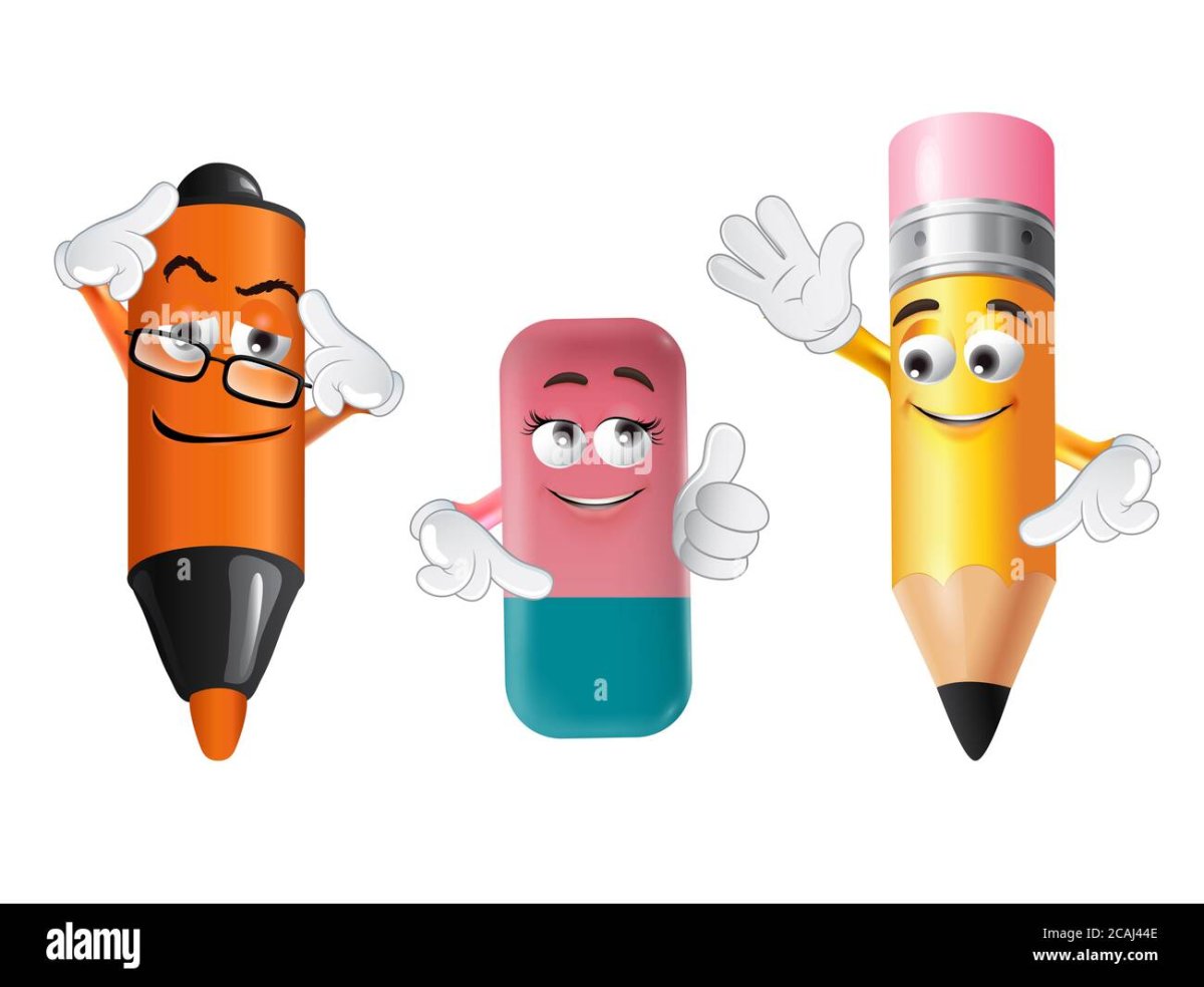 Карандашики с рожицами