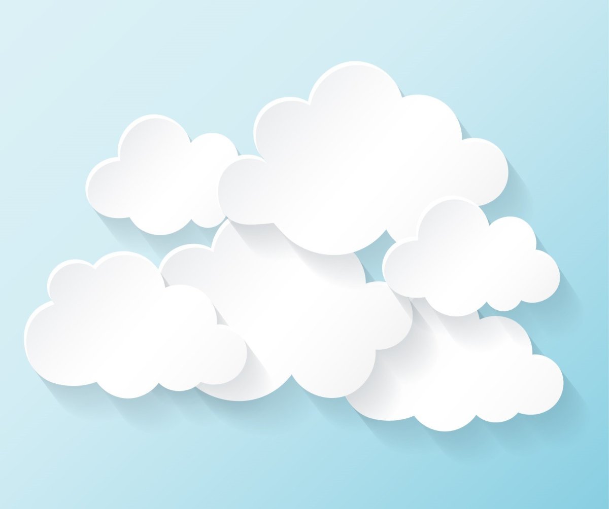 Объемные облака вектор