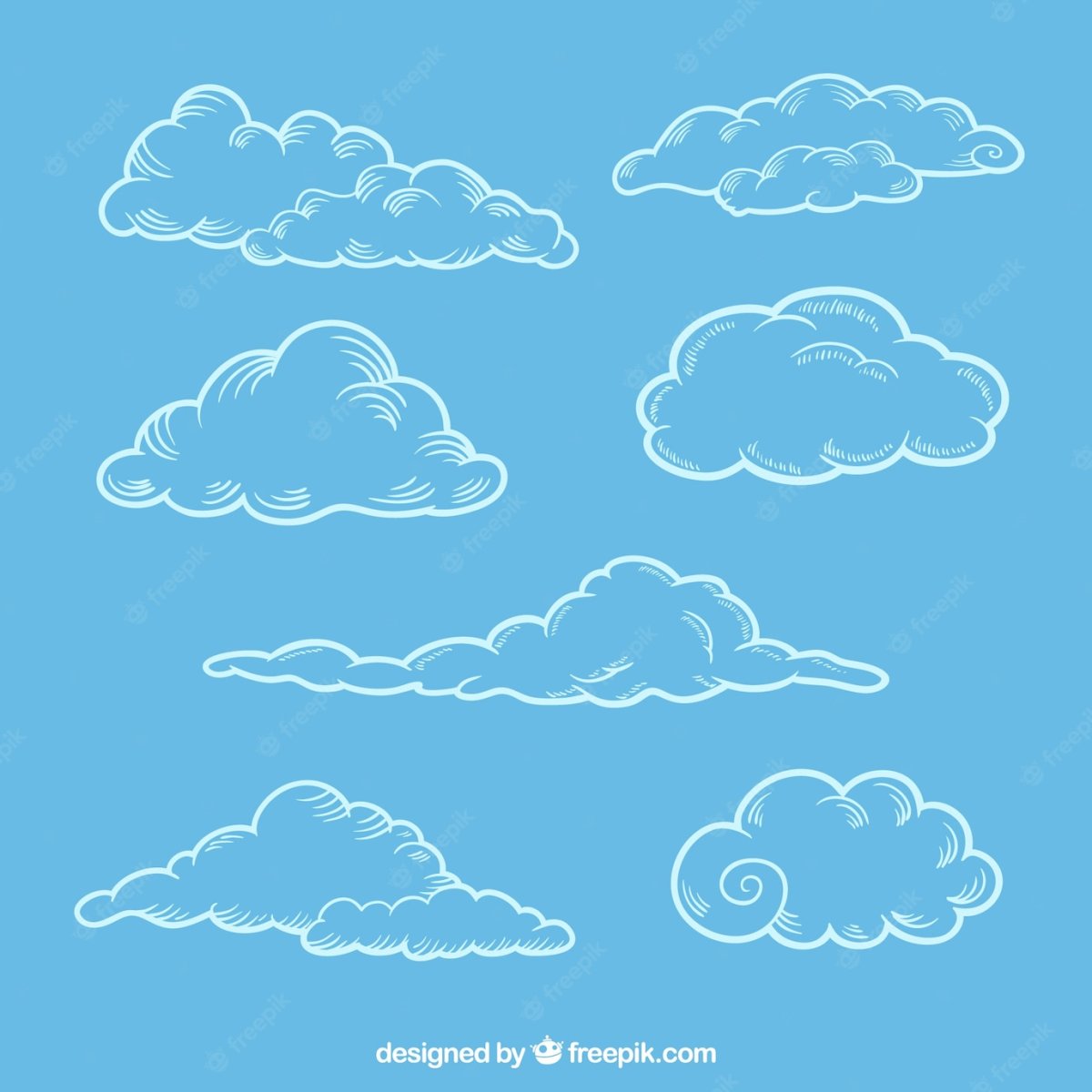 Пушистые облака вектор