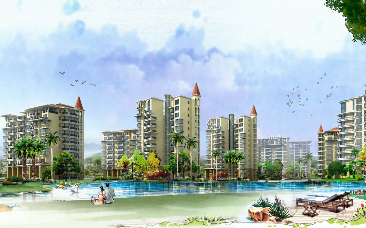 Город будущего вид сверху