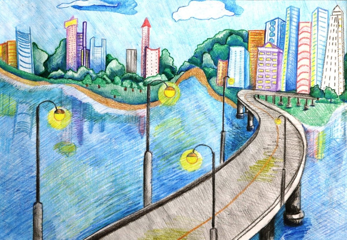 Город будущего раскраска для детей