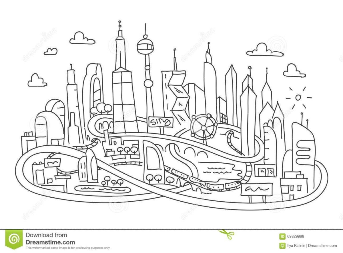 Синтвейв киберпанк город