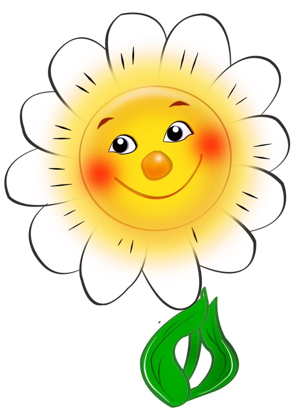 Ромашки для вырезания цветные