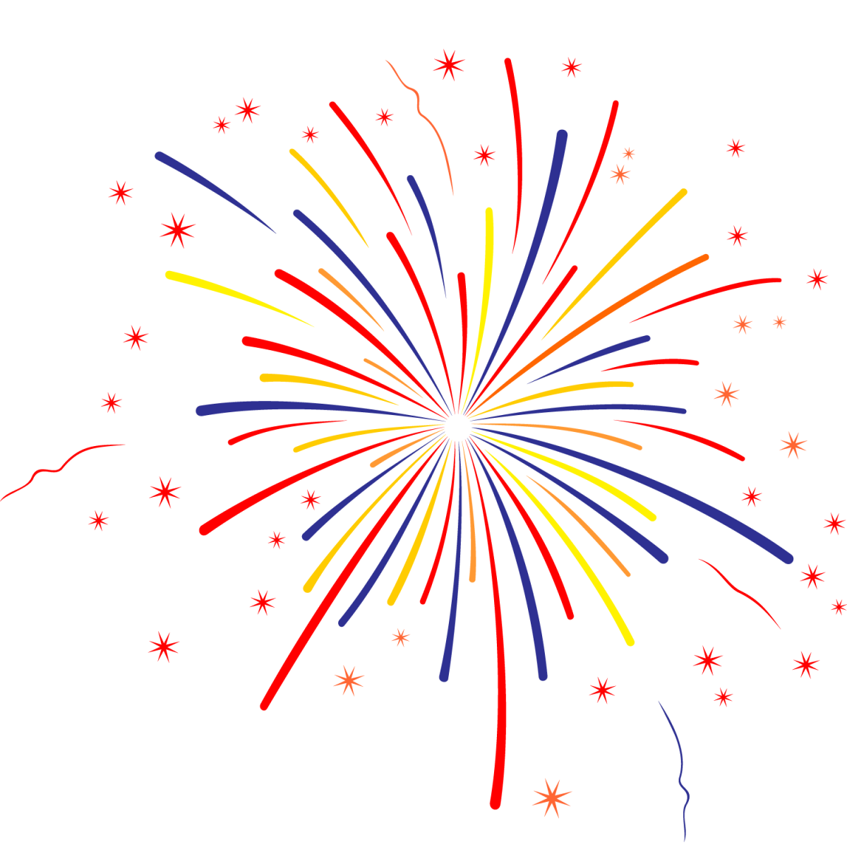 Салют на прозрачном фоне