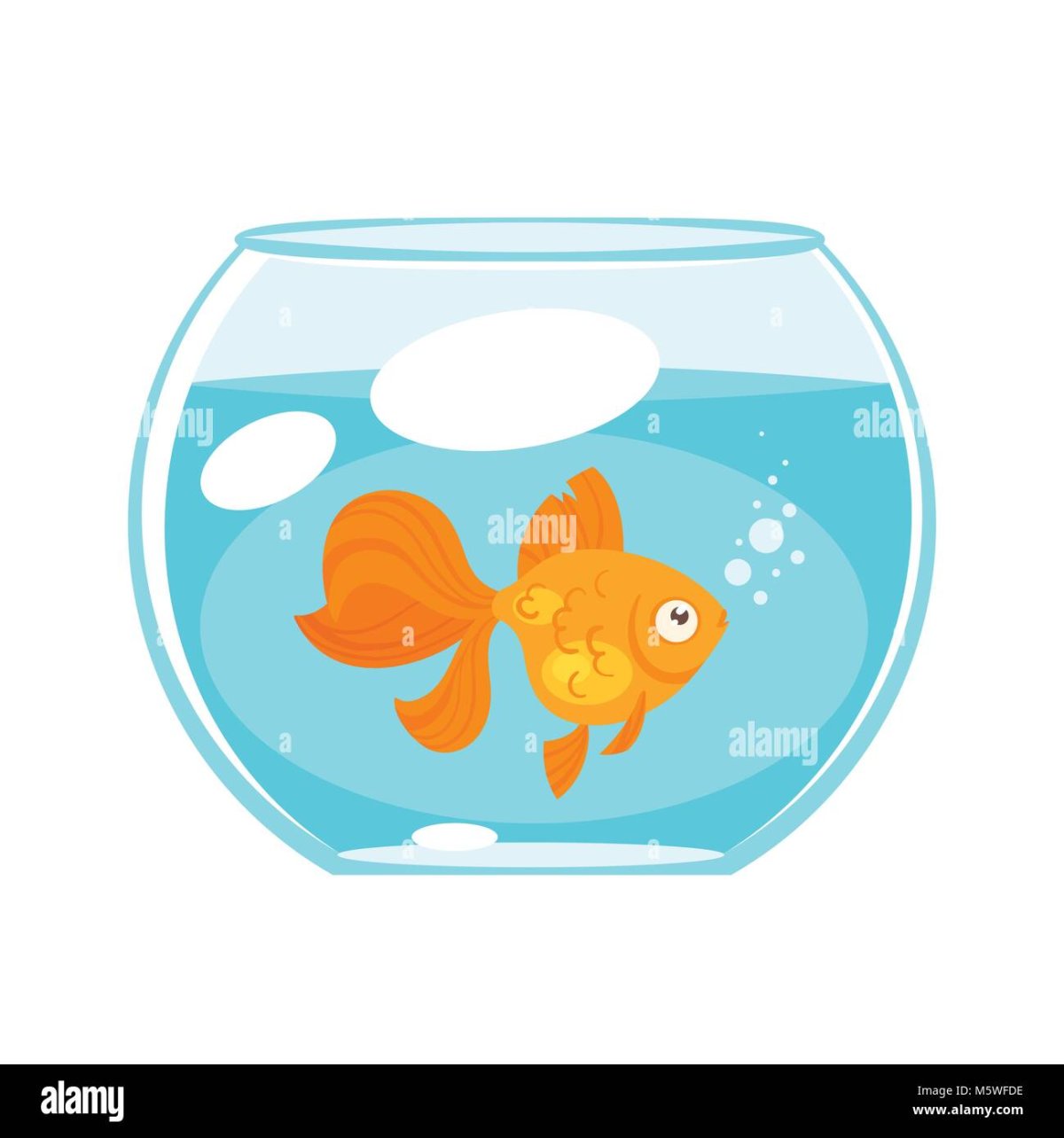 Рисование Золотая рыбка в аквариуме