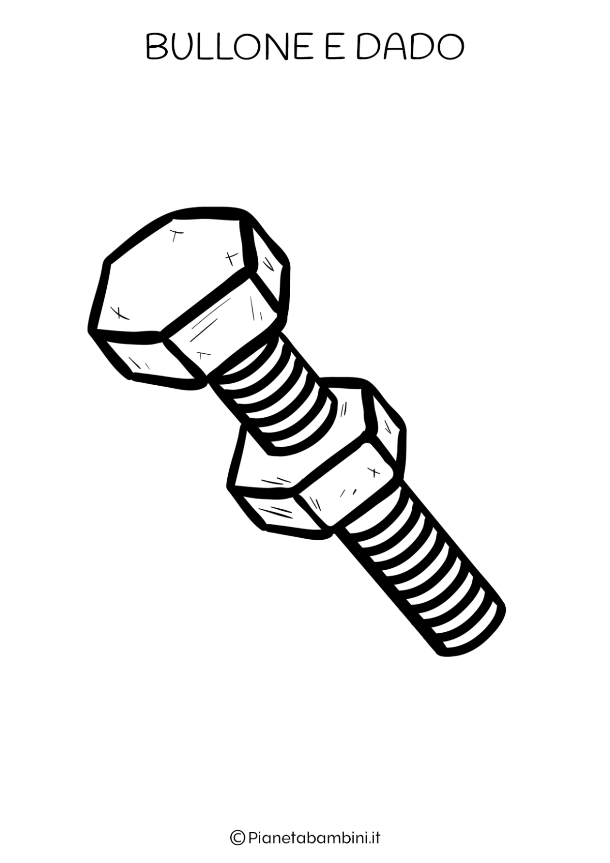 Пиктограмма болт гайка