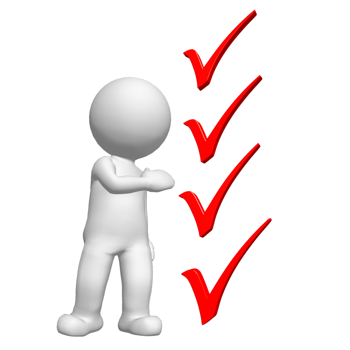 Человечек с вытянутой рукой