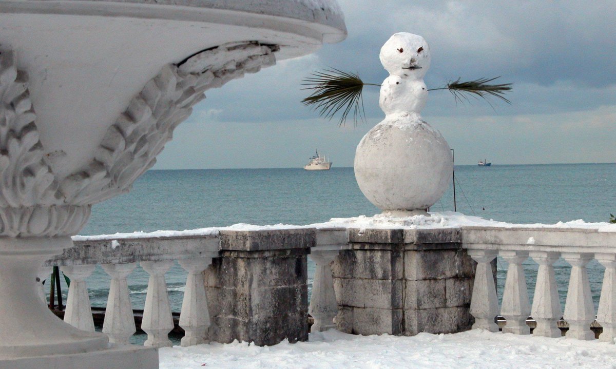 Город Сочи в январе