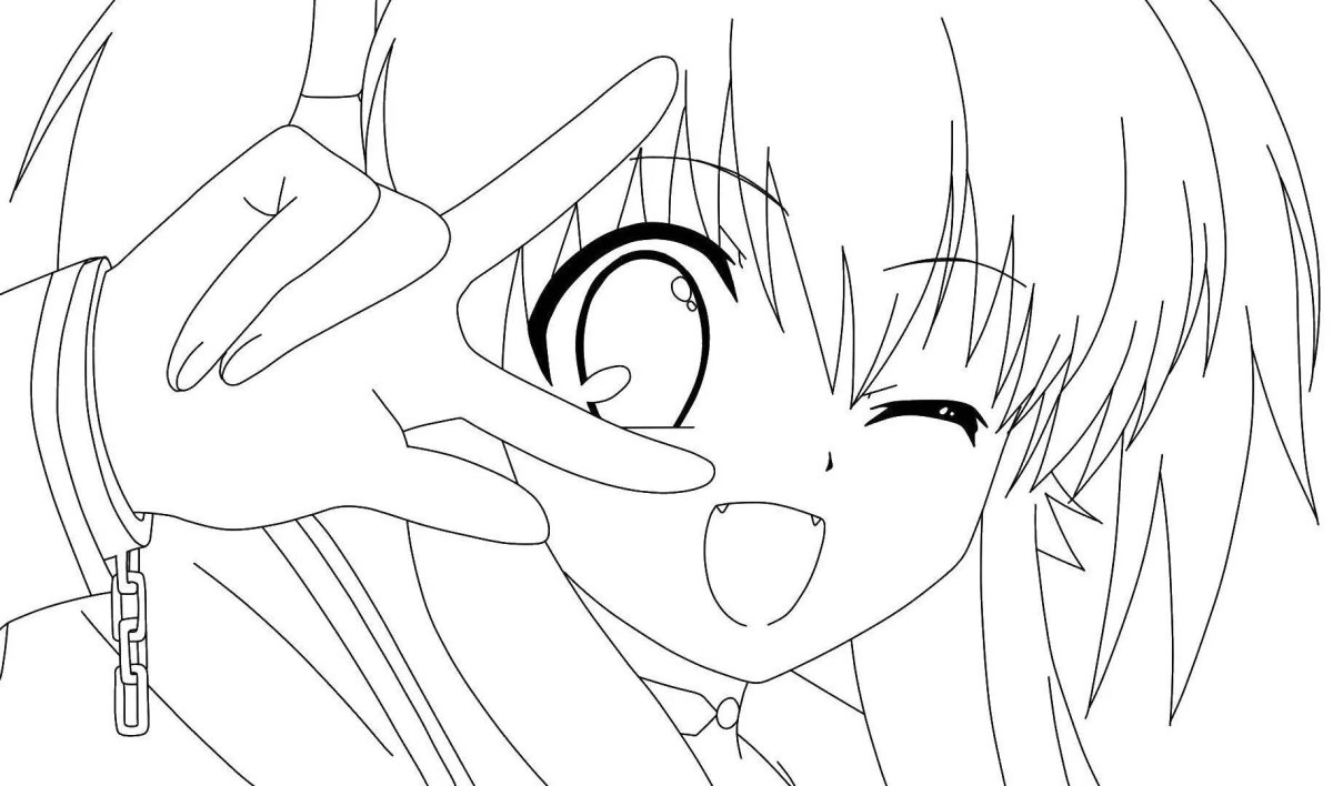 Картинки аниме раскраски