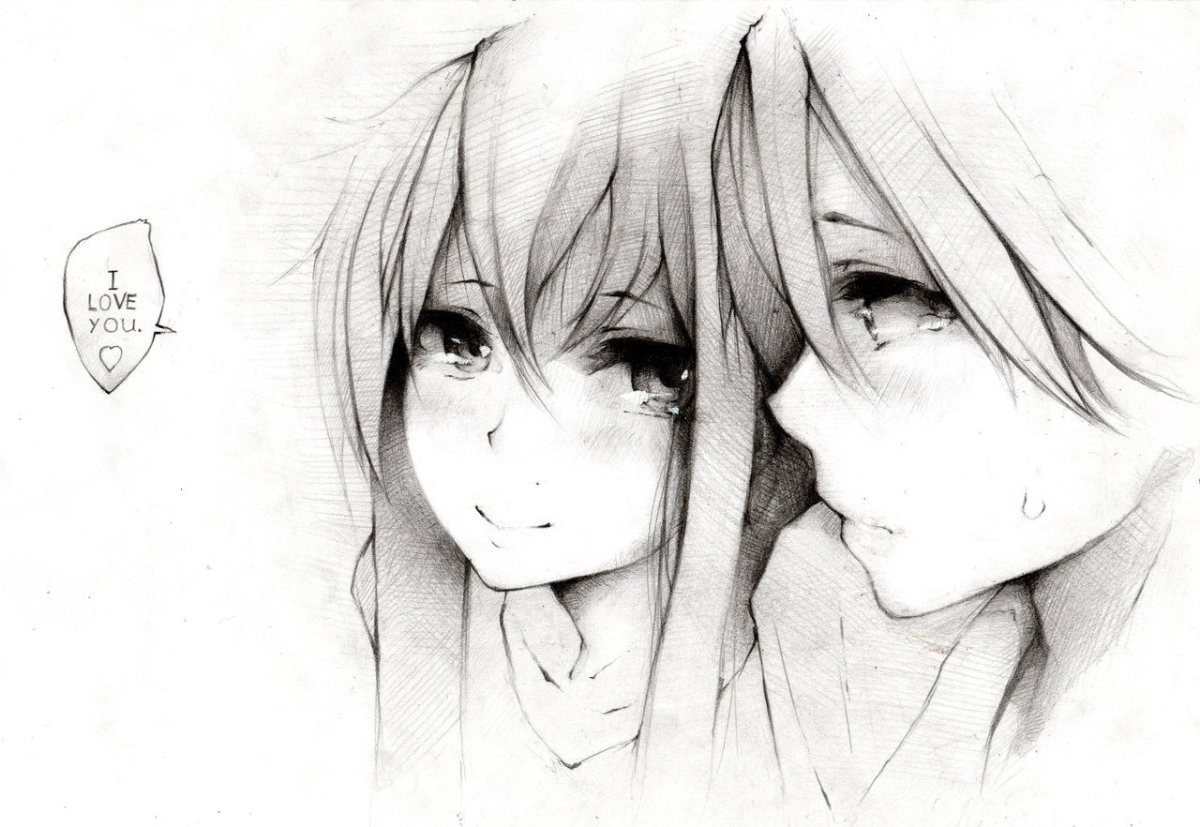 Рисунки для срисовки аниме