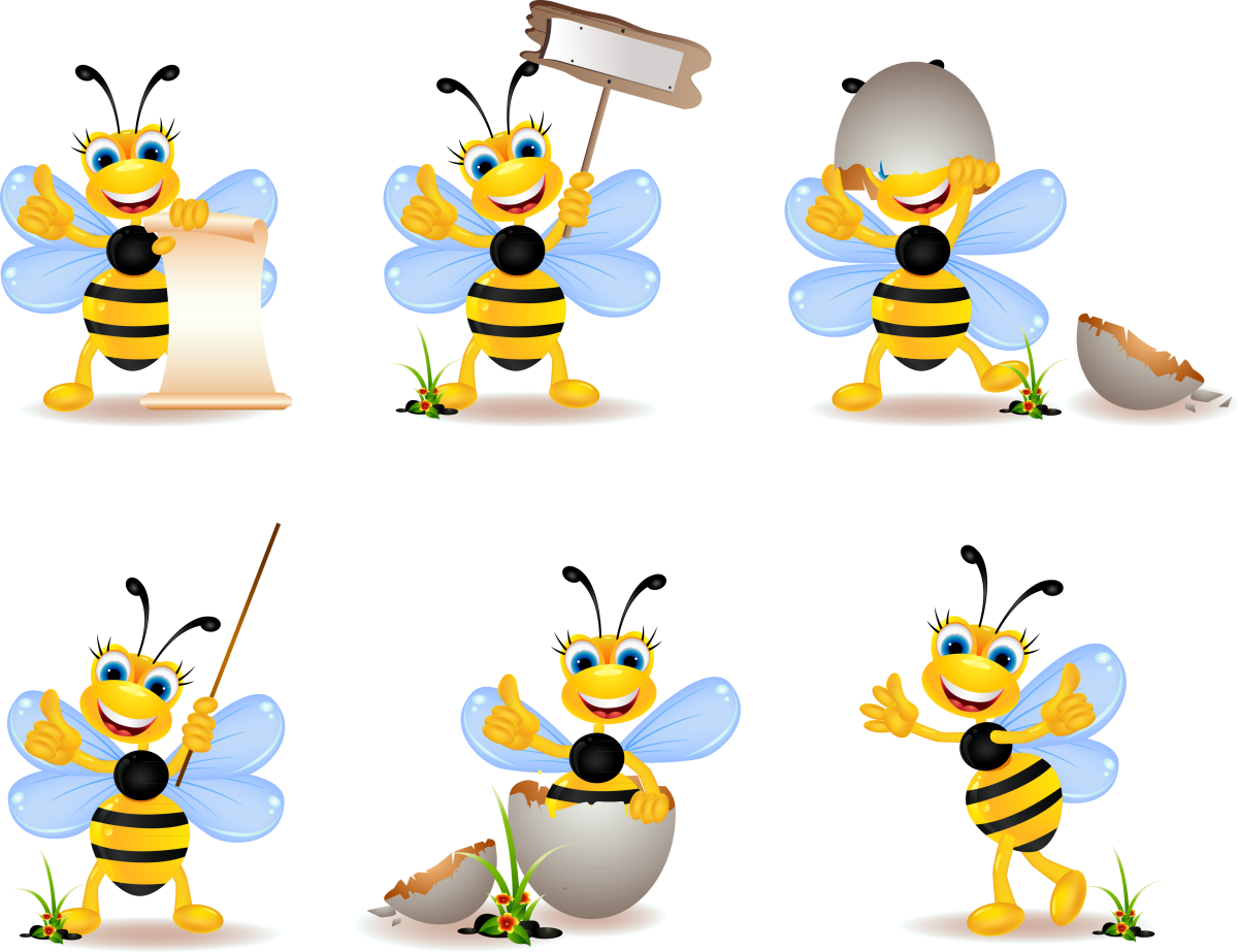 Картинка полосатая пчела