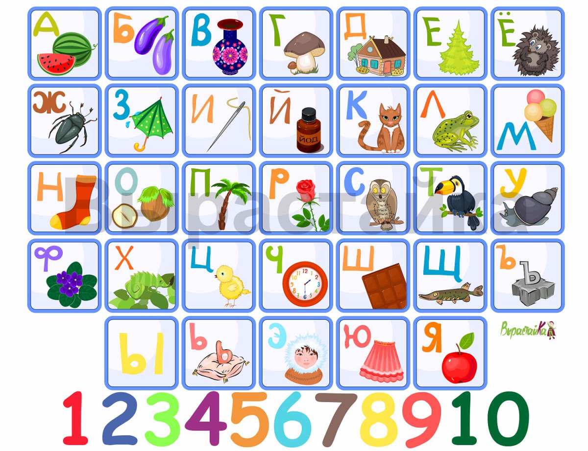 Алфавит с предметами