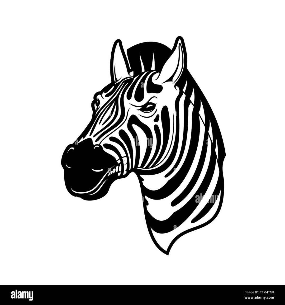 Головы животных Графика Зебра