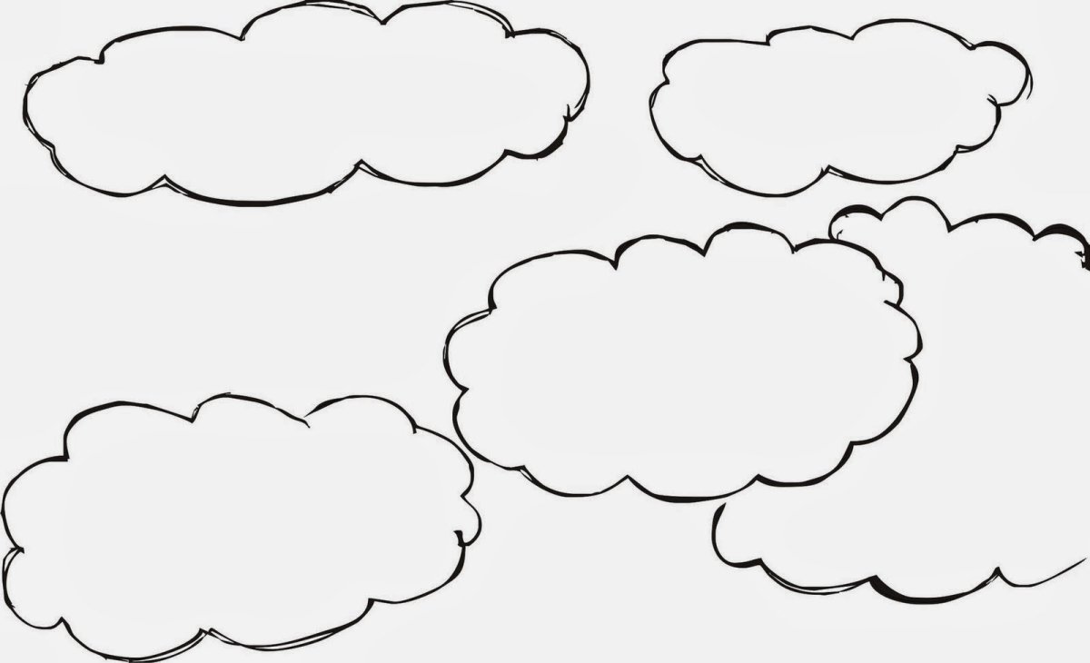 Облачко раскраска