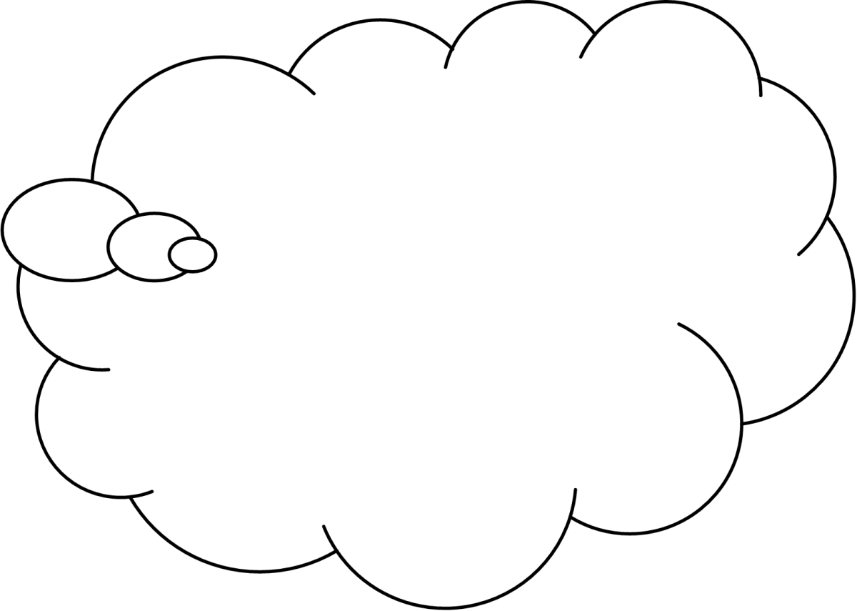 Облако раскраска для малышей