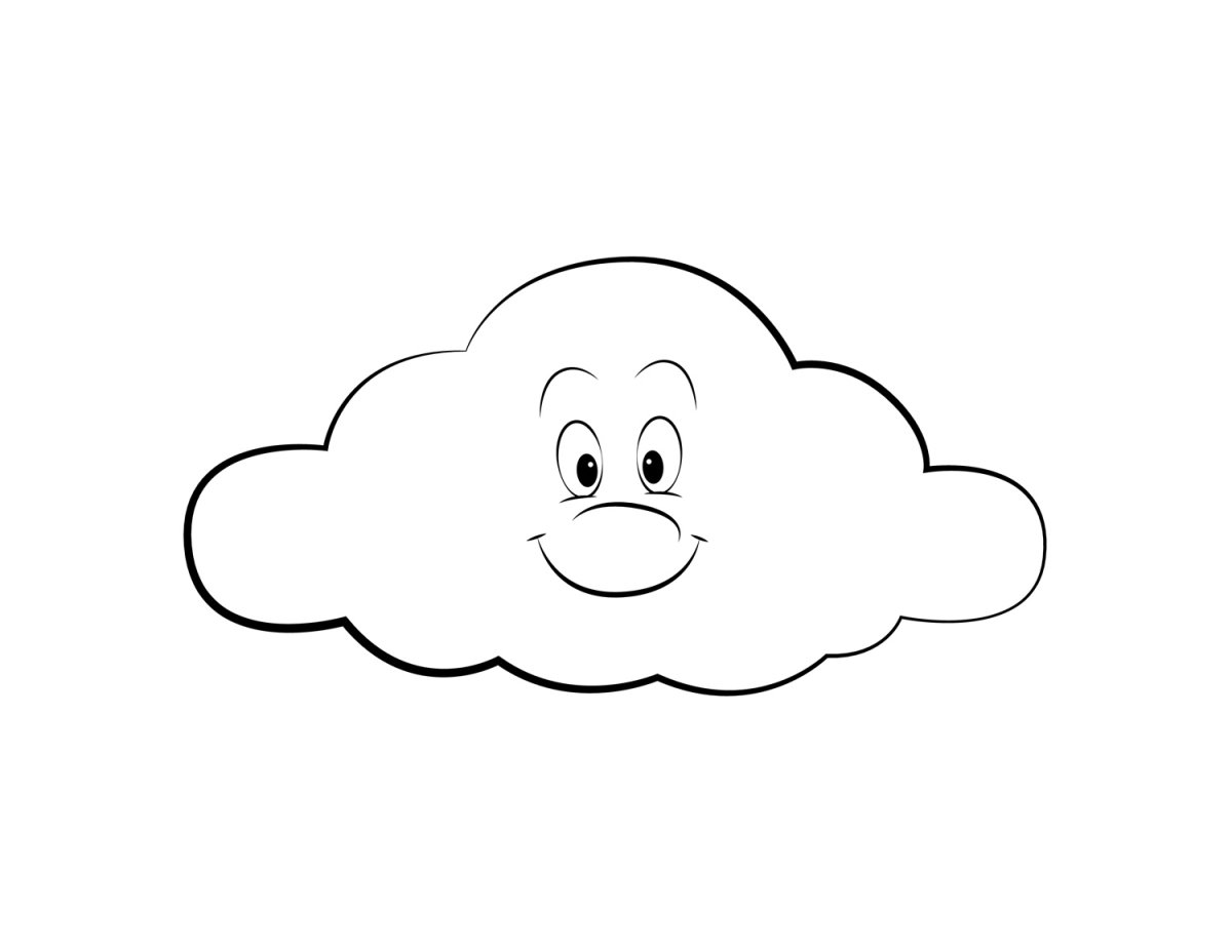 Облако раскраска для детей