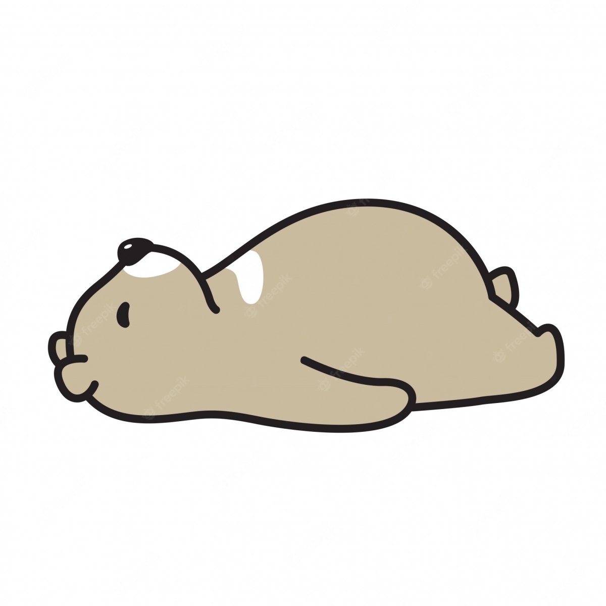 Медведь спит мультяшный