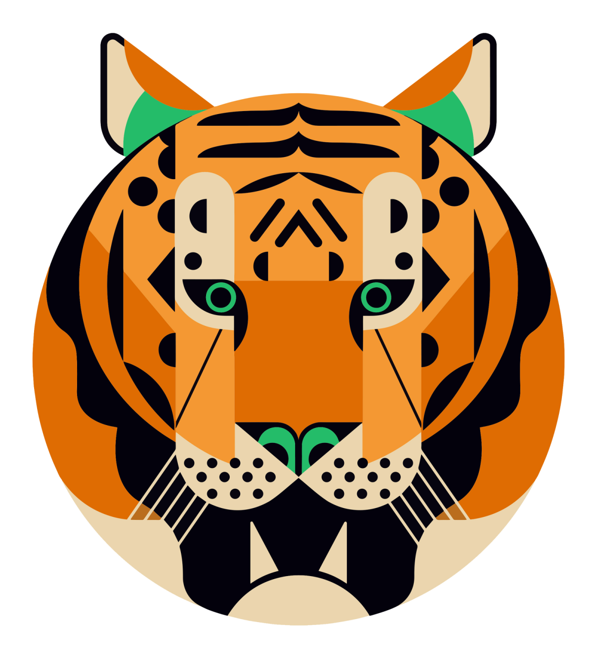 Стилизованная голова тигра