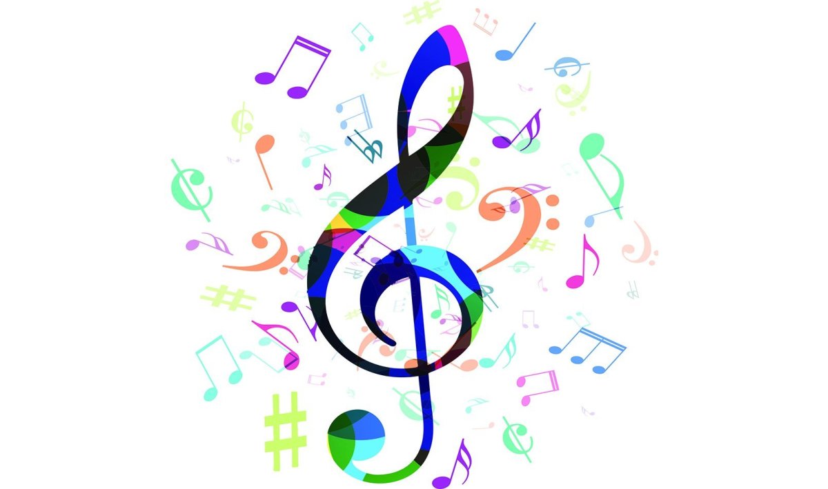 Скрипичный ключ и нотки