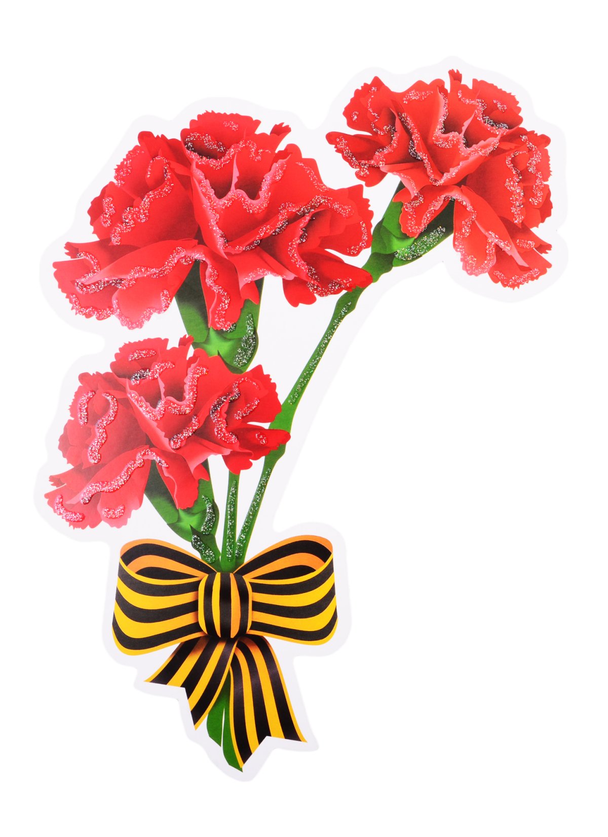 Георгиевская лента с гвоздикой