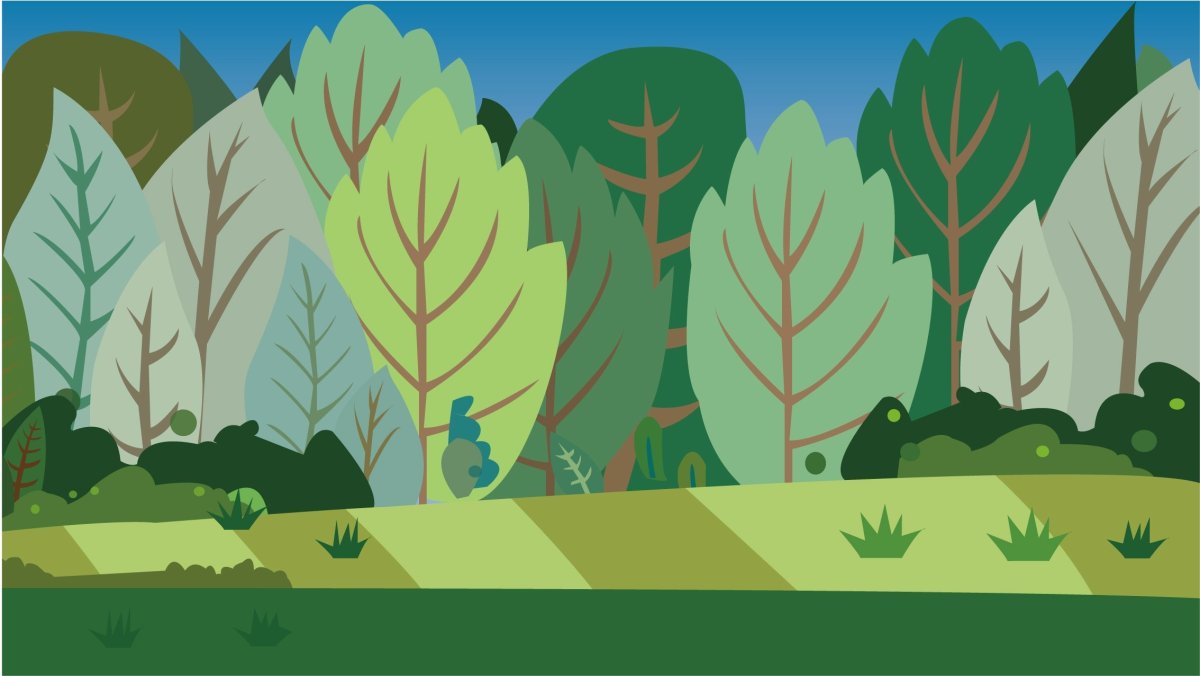 Лес в векторном стиле