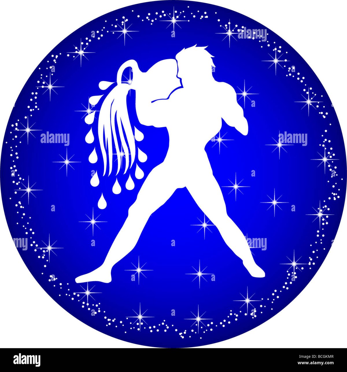 Знак Водолея круглый